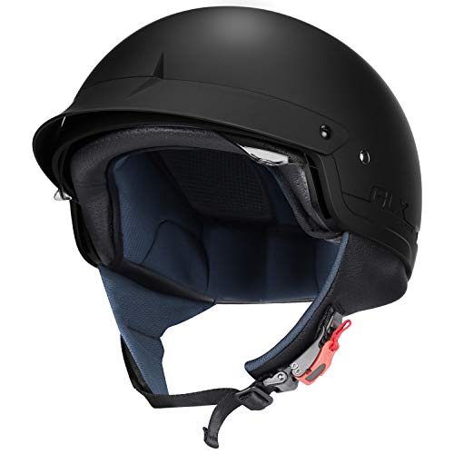 Matte Black Open Face Motorcycle Helmet K1857