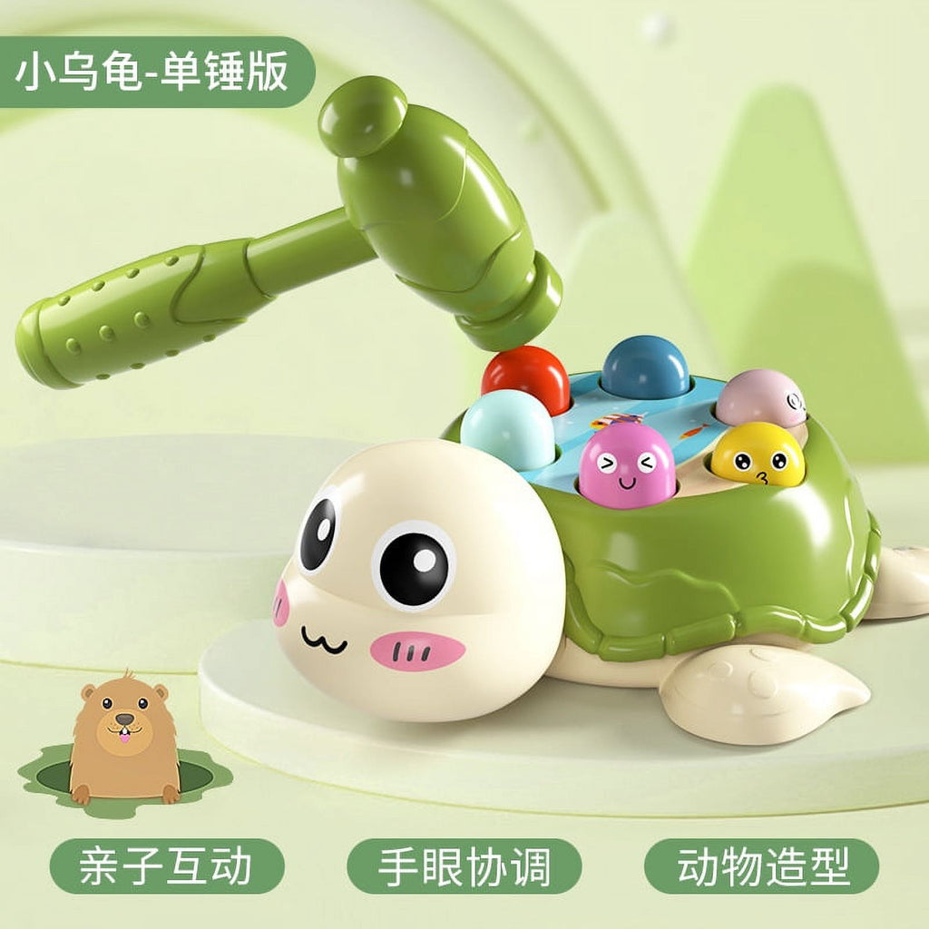Knocking Toy Whack Tortoise Game Hammer Whacking Toy C989