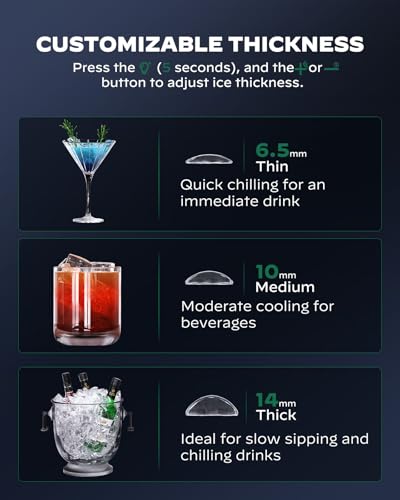 Crescent Ice Maker Countertop, Self-Cleaning, 16 Pcs in 15 Mins S9991