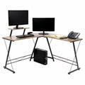 51" Contemporary Wood L-Workcenter D9862