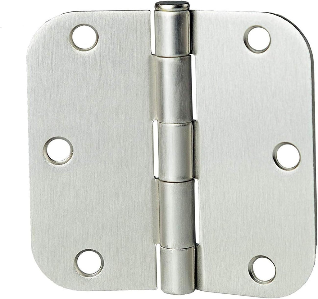 48 Pack Black Flat Interior Door Hinges 3.5 x 3.5 Inch 5/8 Radius Corners R723