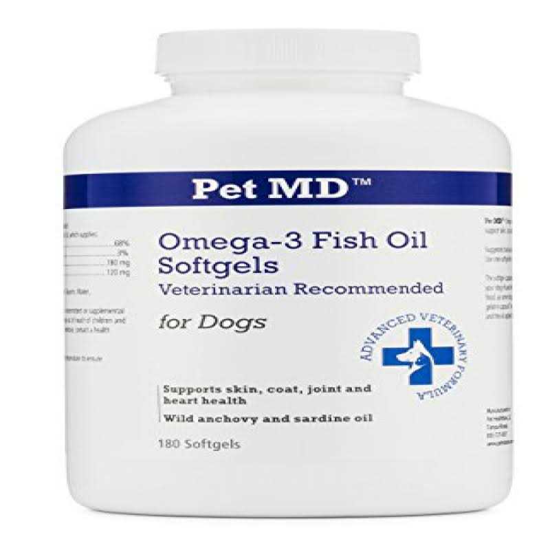 Omega-3 Fish Oil Softgels for Dogs 180 Count V36476