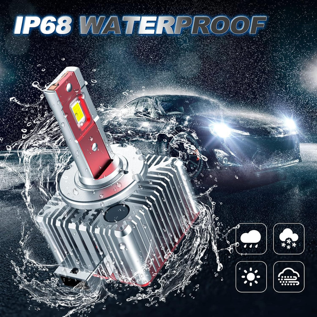 D1S LED Headlight Bulbs 100W 6000K Pack of 2 L6486