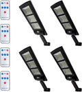 4 Pack Solar Street Lights Outdoor 180 LED Motion Sensor Flood Light with 3 Lighting Modes T3791
