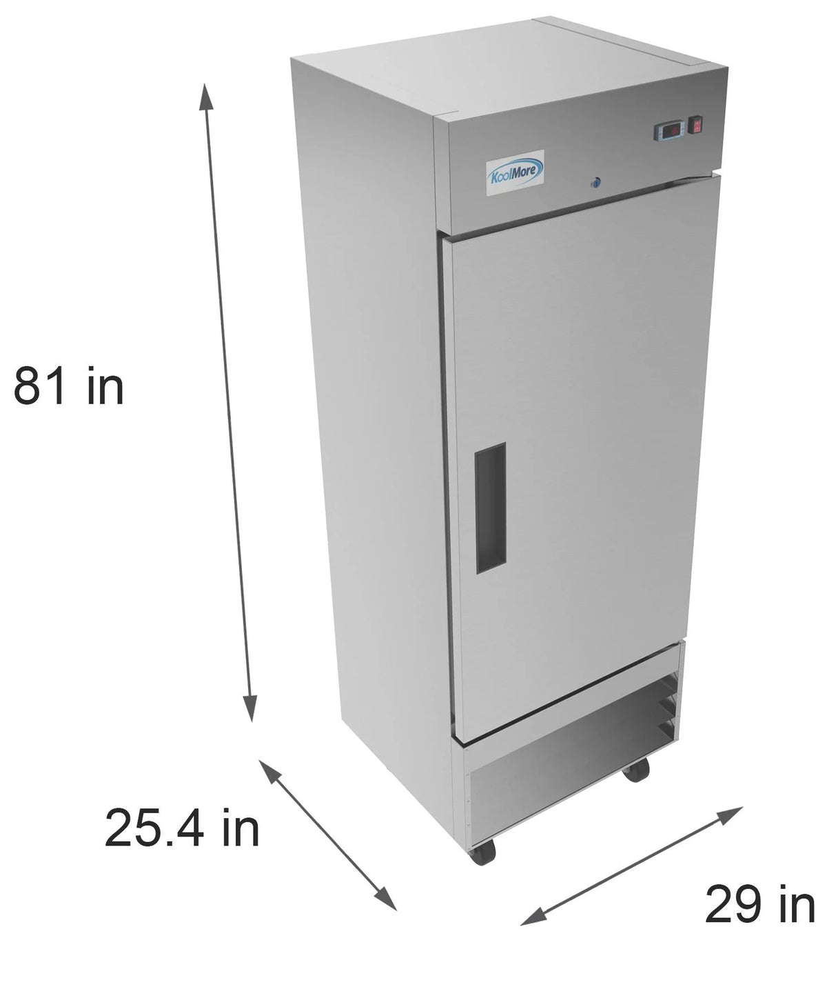 29 in. One-Door Reach-In Commercial Refrigerator 15.5 Cu. ft. E116