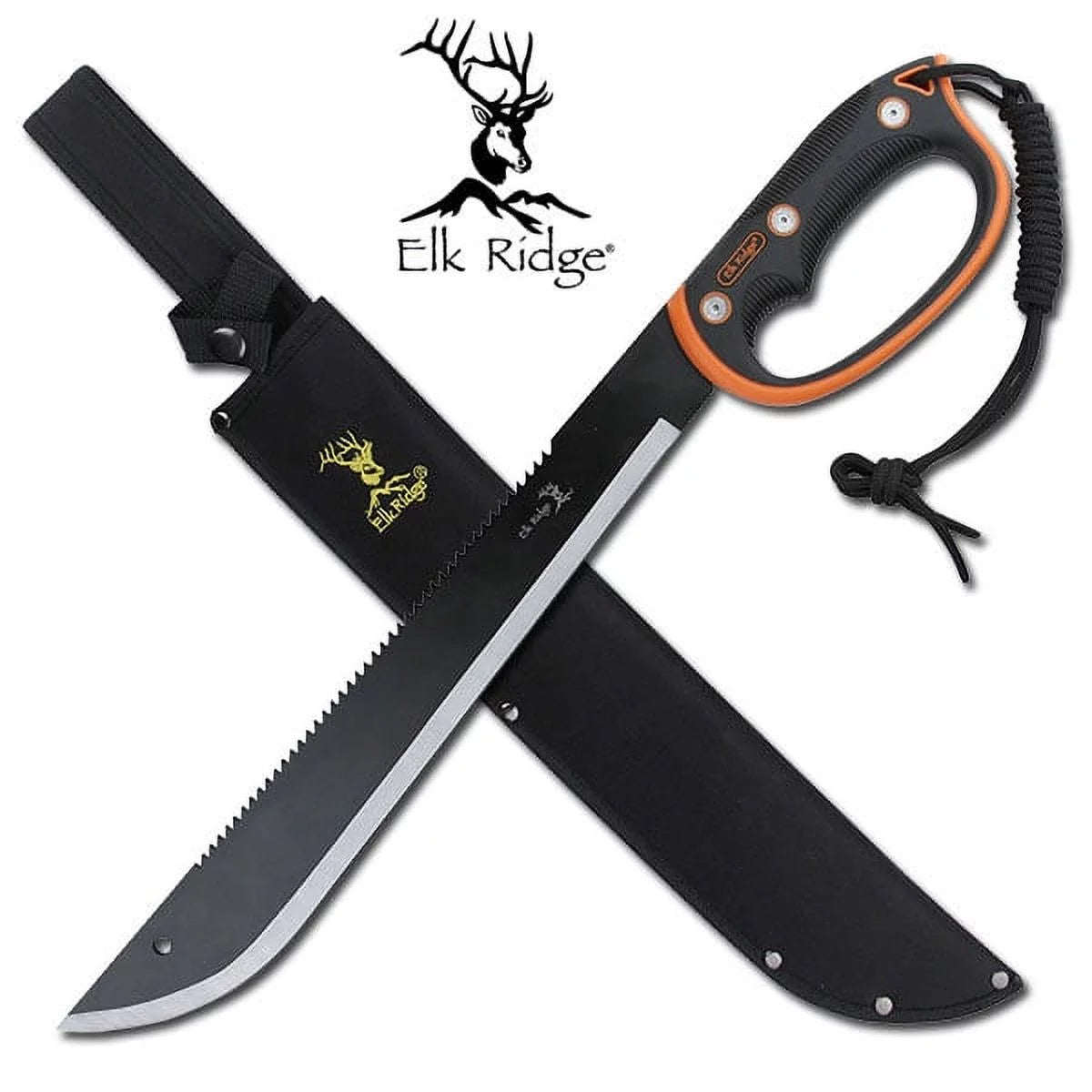 Fixed Blade Full Tang Orange Tactical Survival Knife C10603