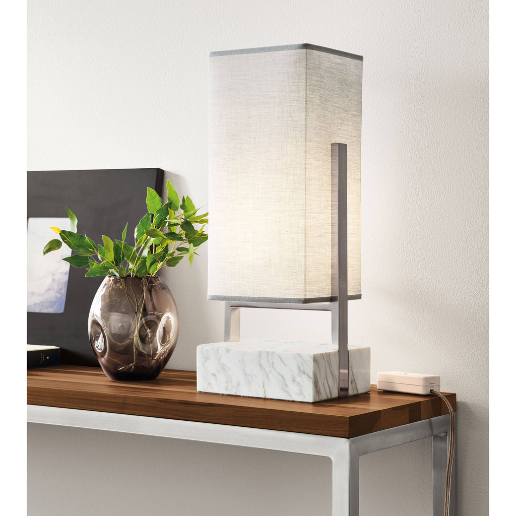 White Venatino Marble Top Parsons Console Table G76799