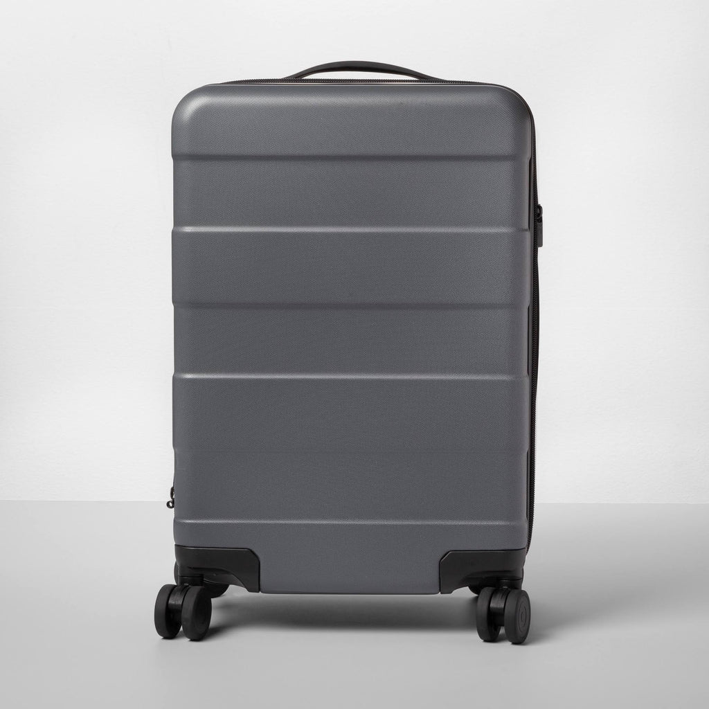 Hardside 20x22 Carry on Spinner Suitcase Dark Gray T86424