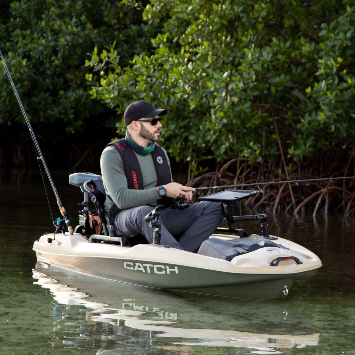 Sit-on-Top Fishing Kayak 10 ft Light Kaki V28047