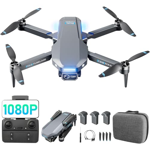 Drone with Camera 1080P FPV Quadcopter Brushless Motor Black O6768