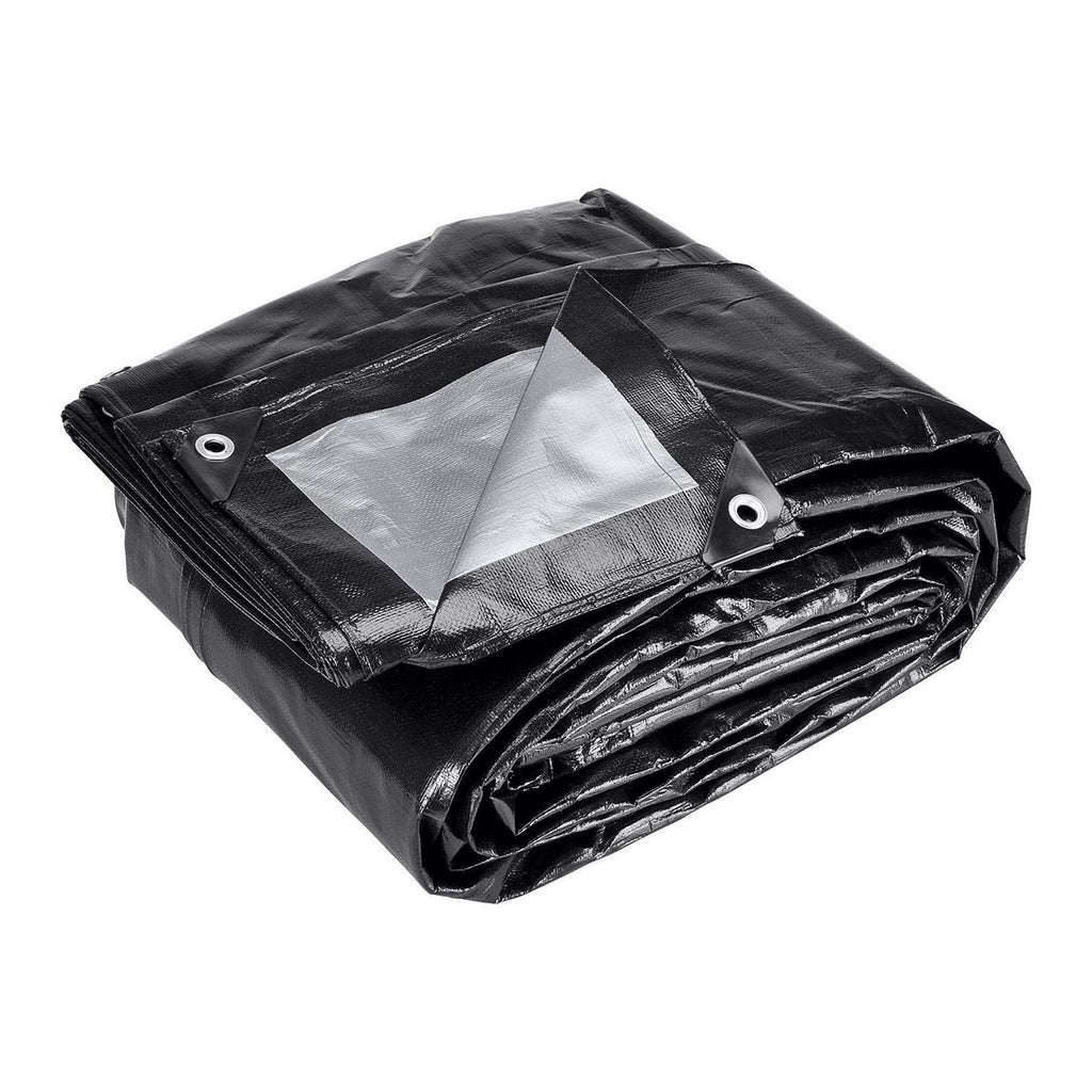 18 ft. x 24 ft. Silver and Black Weather-Resistant Tarp S180