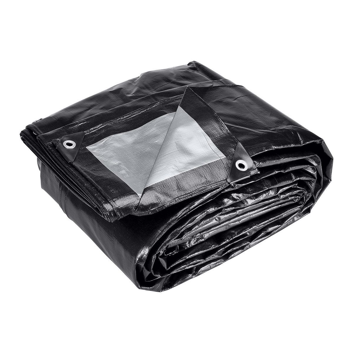 18 ft. x 24 ft. Silver and Black Weather-Resistant Tarp S180