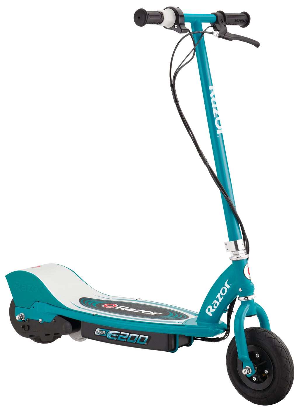 White Electric Scooter with 8 Pneumatic Front Tire I8160