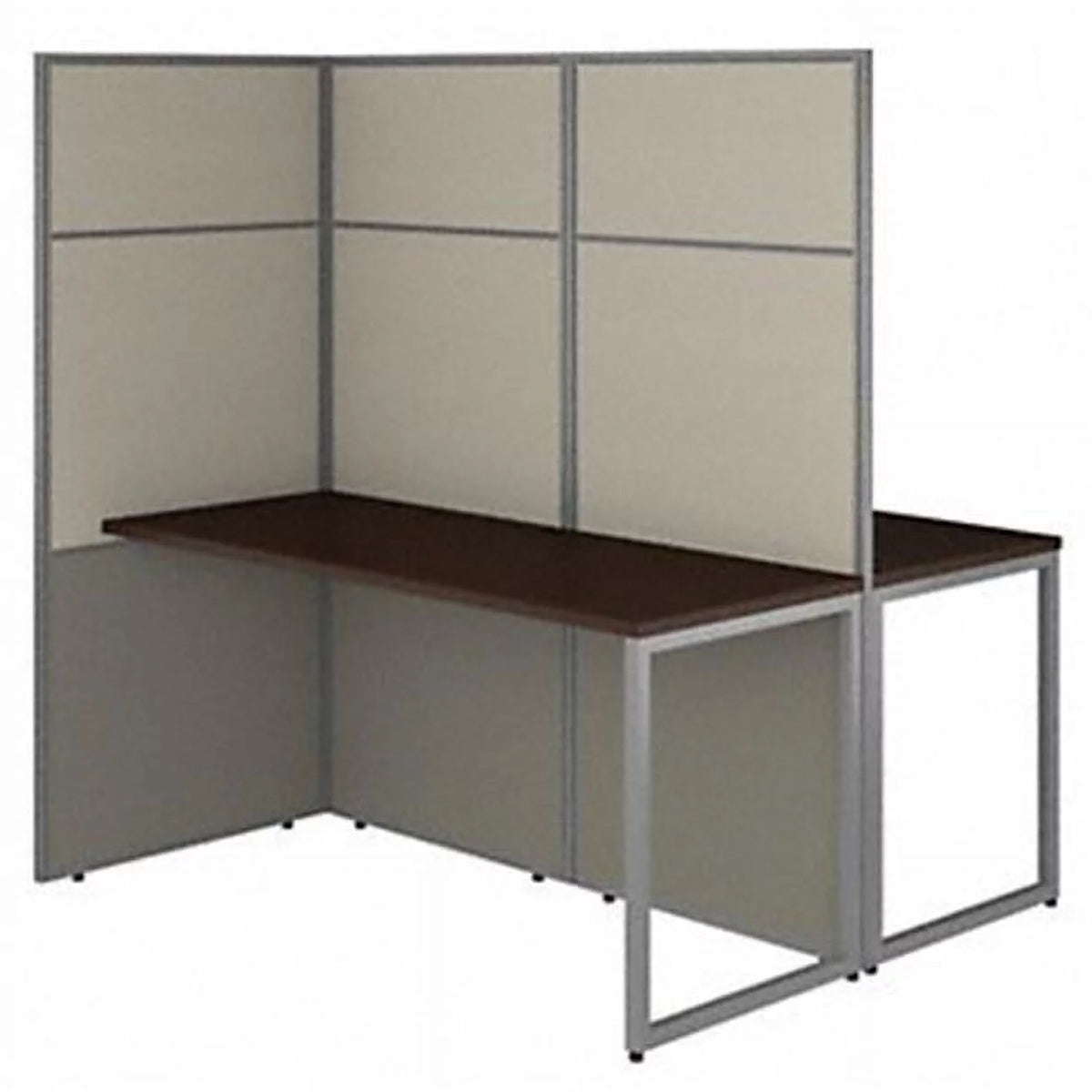 60W 2 Person Cubicle Desk with 66H Panels C56751
