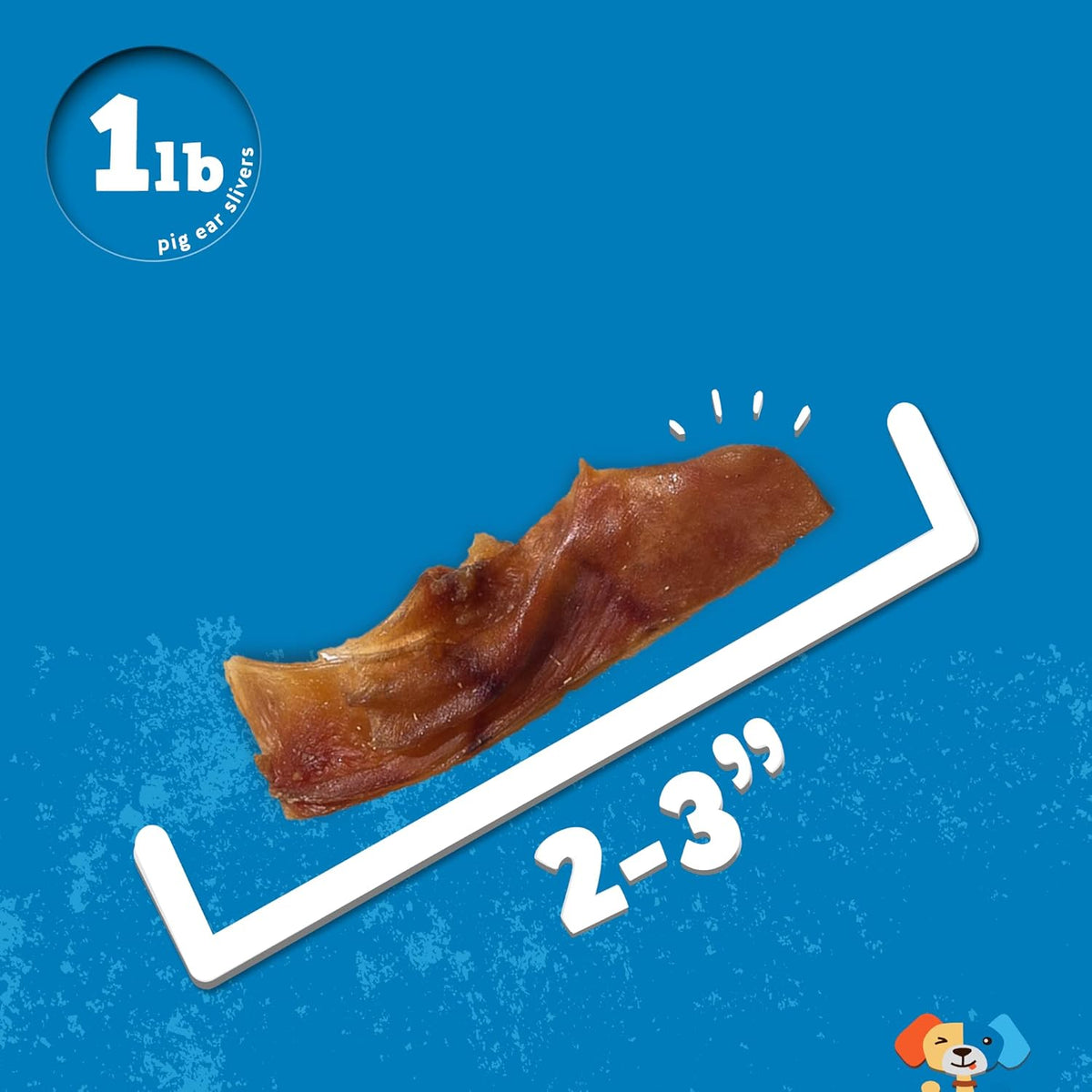 Pig Ears Slivers (1lb) Natural Dog Chews Pork Dog Treats K709553