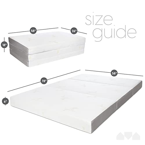 Cot Size Memory Foam Folding Mattress with Washable Cover A1145