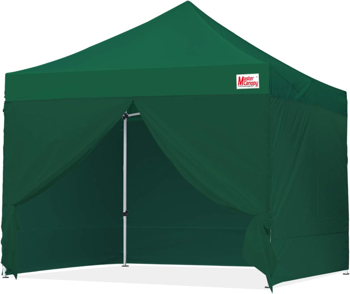 10x10 Heavy Duty Pop-up Canopy Tent with Sidewalls J25789