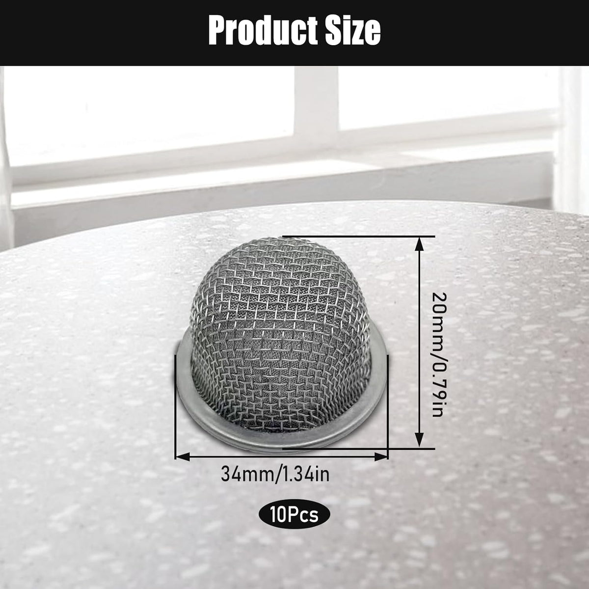 20 Pcs Stainless Steel Mesh Screen Filter Bowl U942