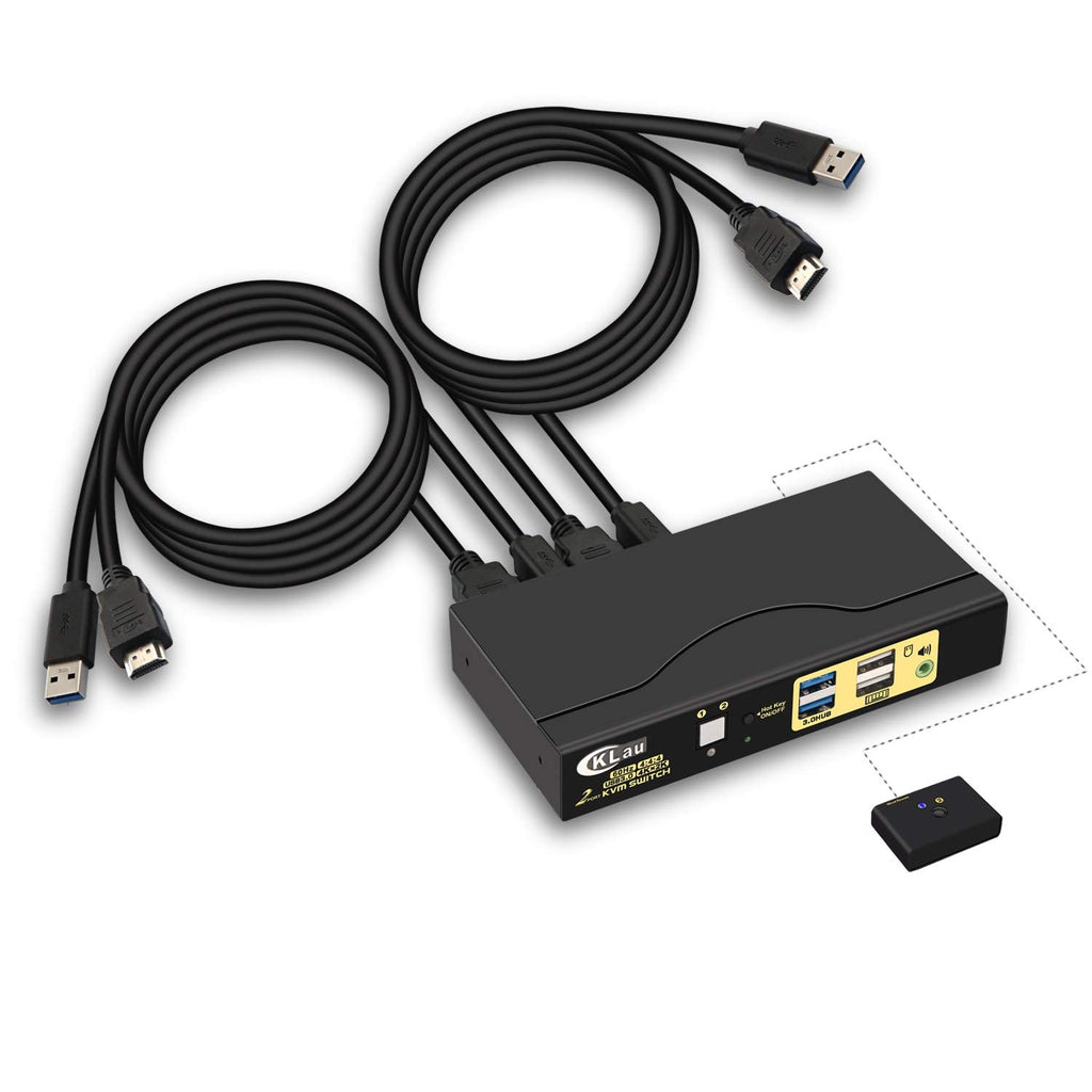 4 Port HDMI 2.0 USB 3.0 KVM Switch with Cables L446