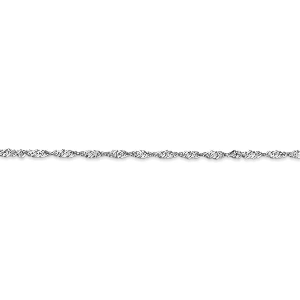 10k White Gold Singapore Chain Necklace 16inch G231