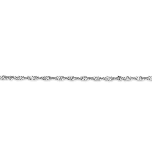 10k White Gold Singapore Chain Necklace 16inch G231