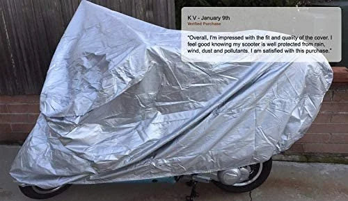 Motorcycle Cover for 1988 Vespa Px150e Scooter with Reinforced Securing Straps and Storage Bag A421228