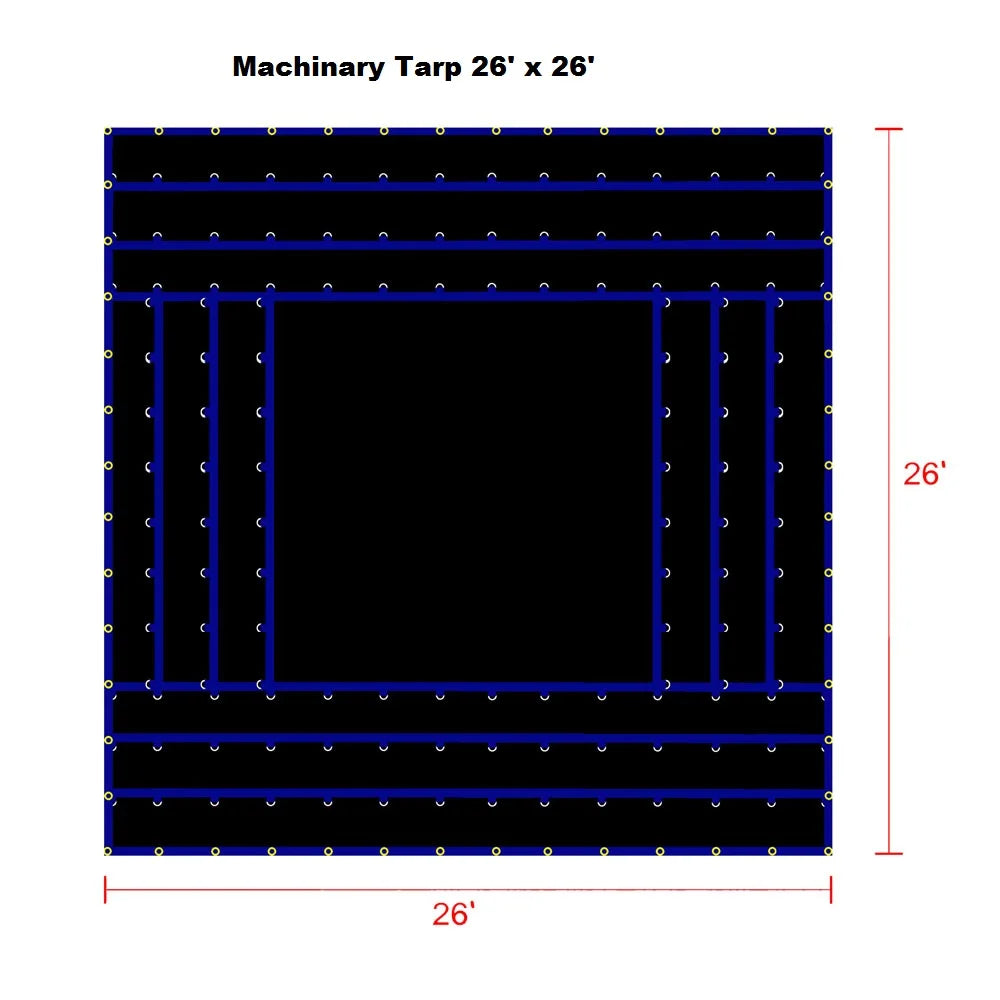 Heavy Duty Industrial Grade 26' x 26' Truck Tarp L66488