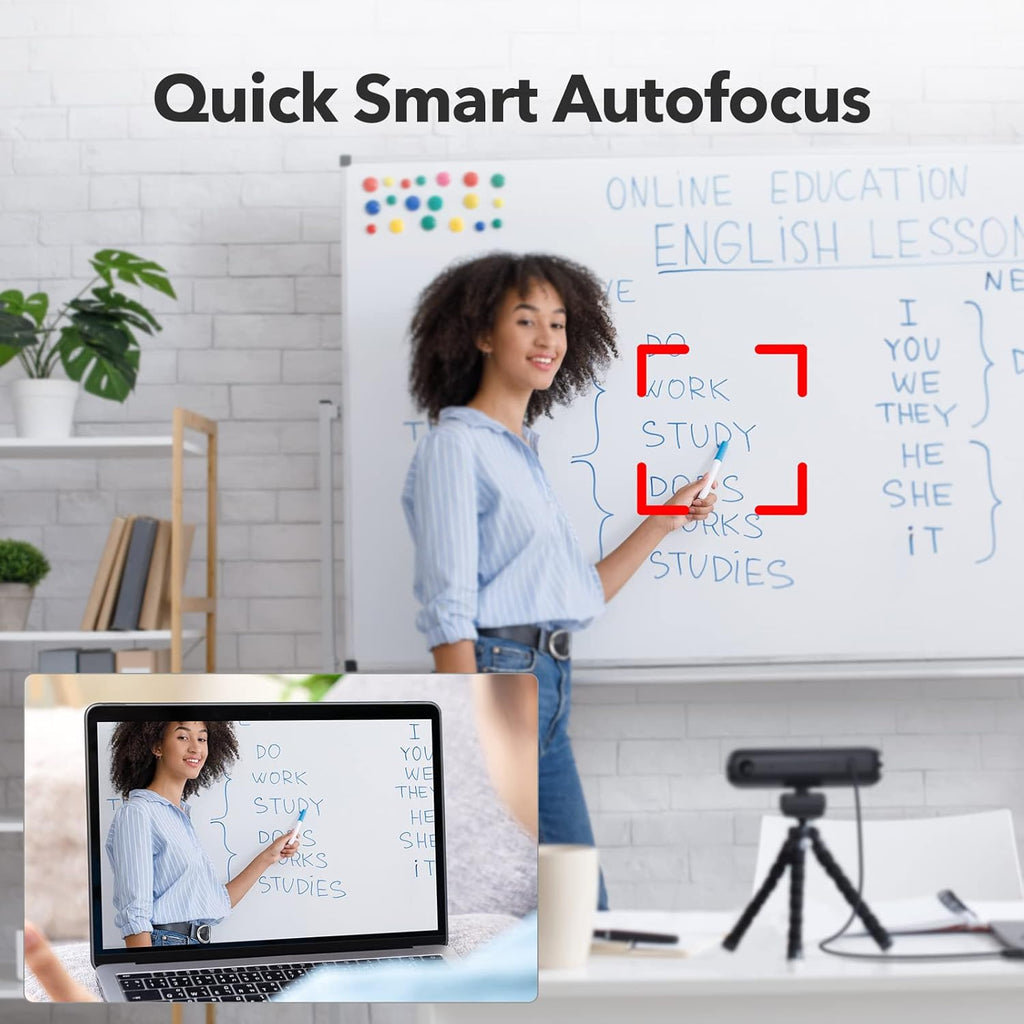 2K QHD Webcam with Microphone and Speaker, Autofocus, USB C, Privacy Cover Pack of 2 Z8960