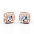 10K Rose Gold Diamond Stud Earrings P47480