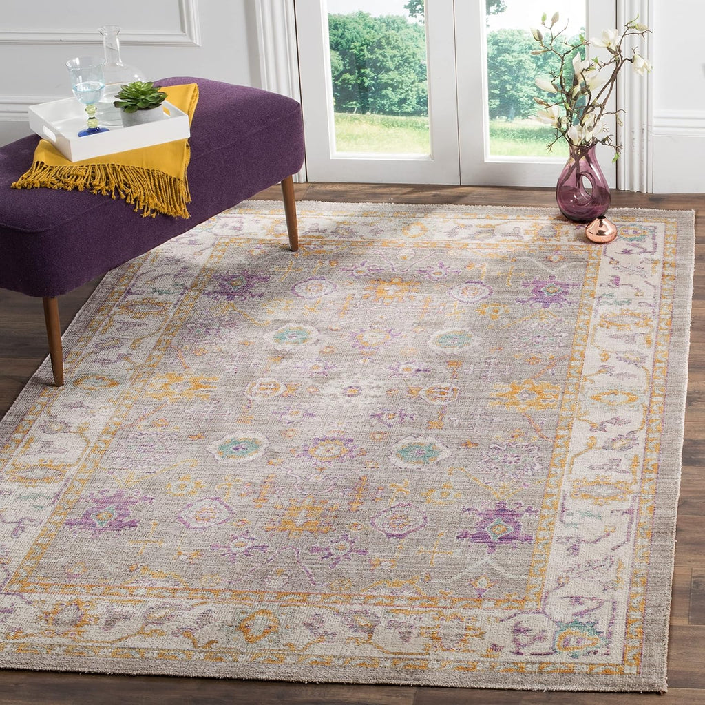 Runner Rug - 3' x 8', Grey & Cream, Distressed Design O554728