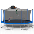 14 FT Trampoline Set with Safety Enclosure Net, Basketball Backboard and Ladder Y451598