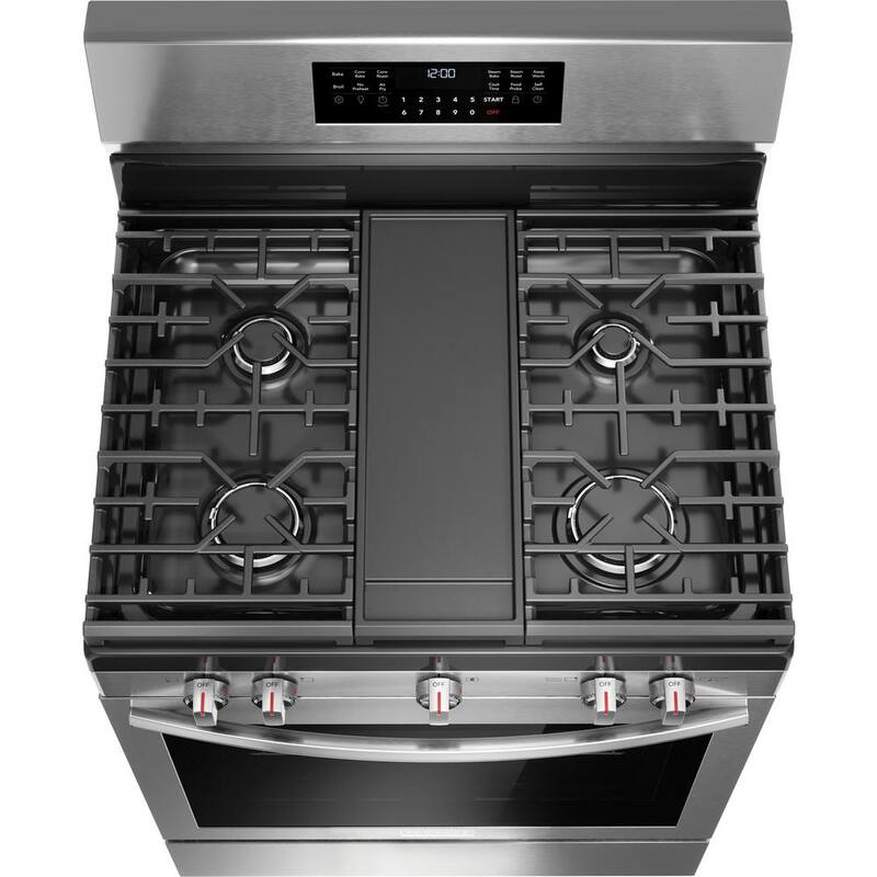 30 in. 5 Burner Freestanding Gas Range in Stainless Steel with True Convection and Air Fry H6275