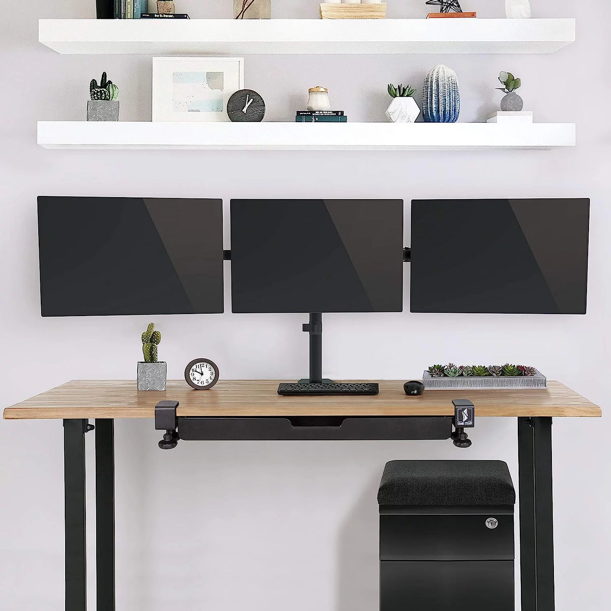 Black 2 Drawer Mobile File Cabinet with Cushion Top Z1641