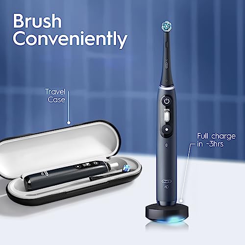 Black Rechargeable Electric Toothbrush with 5 Cleaning Settings, 2 Replacement Heads, and Travel Case E54925