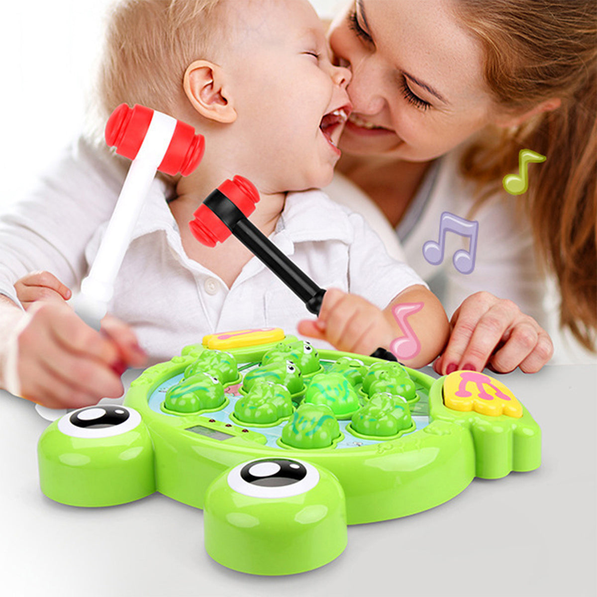 Interactive Whack A Frog Game For Toddler Learning Toy With 2 Hammers U381