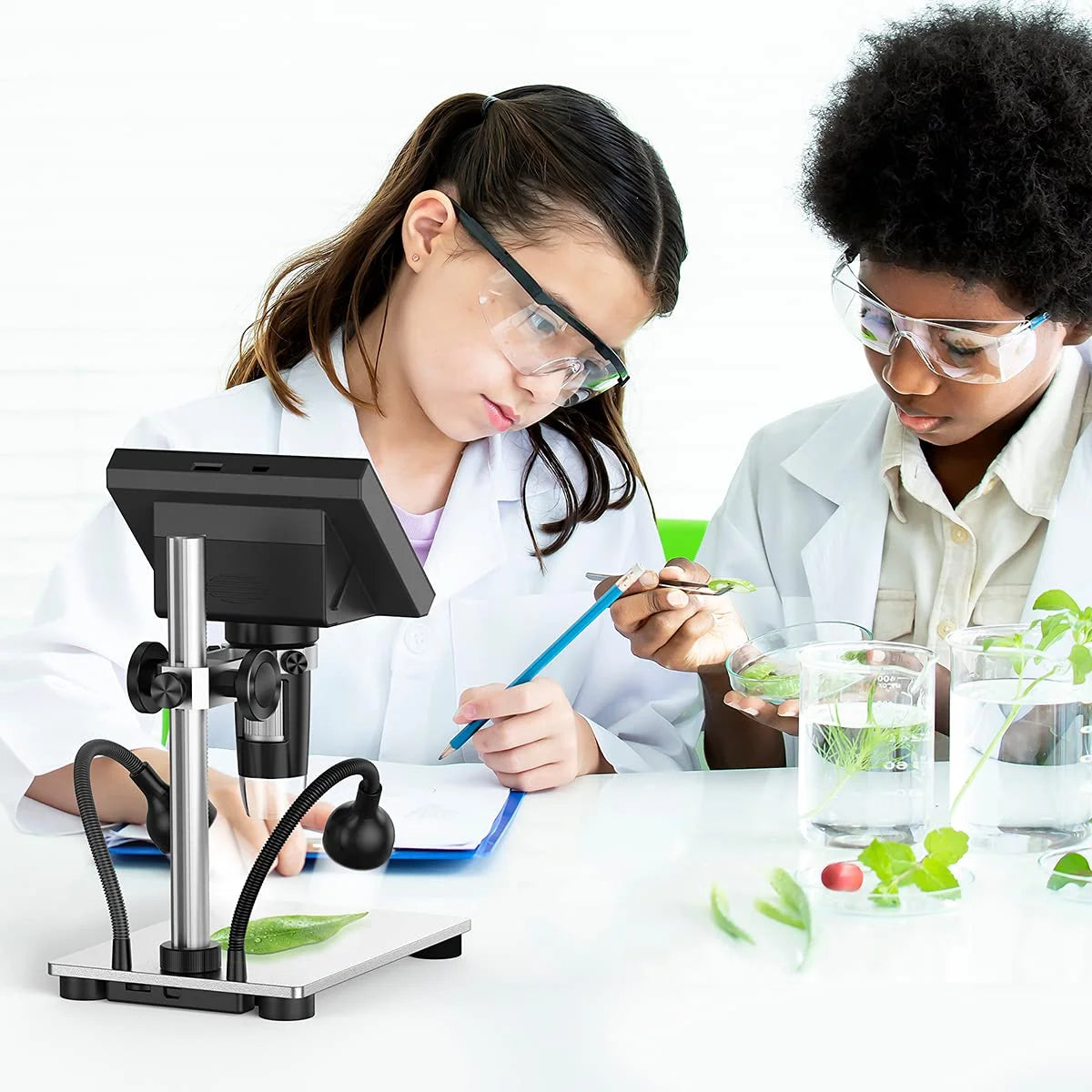 4.3" USB Digital Microscope with 10 LED Lights Q119