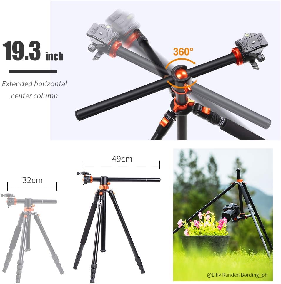 94 Inch 4 Section Aluminium Camera Tripod with 360 Degree Ball Head U33726