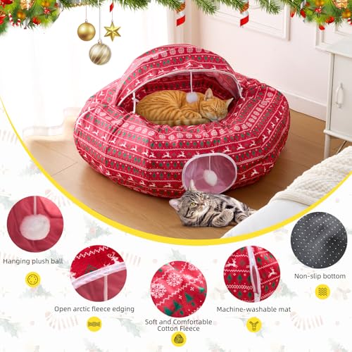 Christmas Tree Cat Tunnel Bed A578