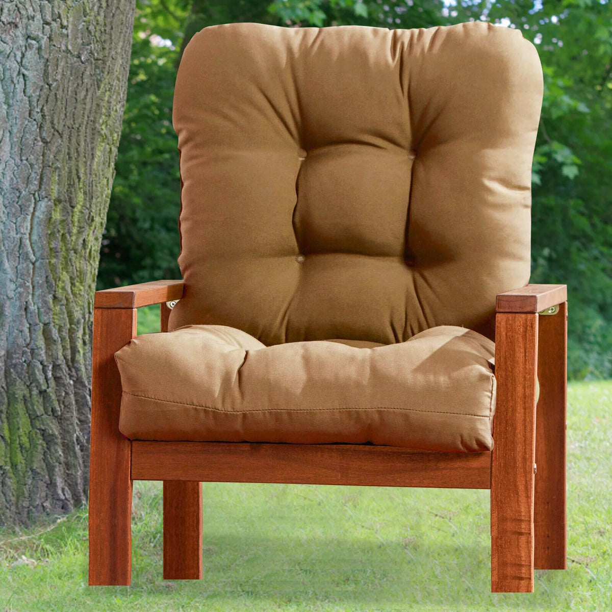 Light Brown Outdoor Seat Cushion D816293