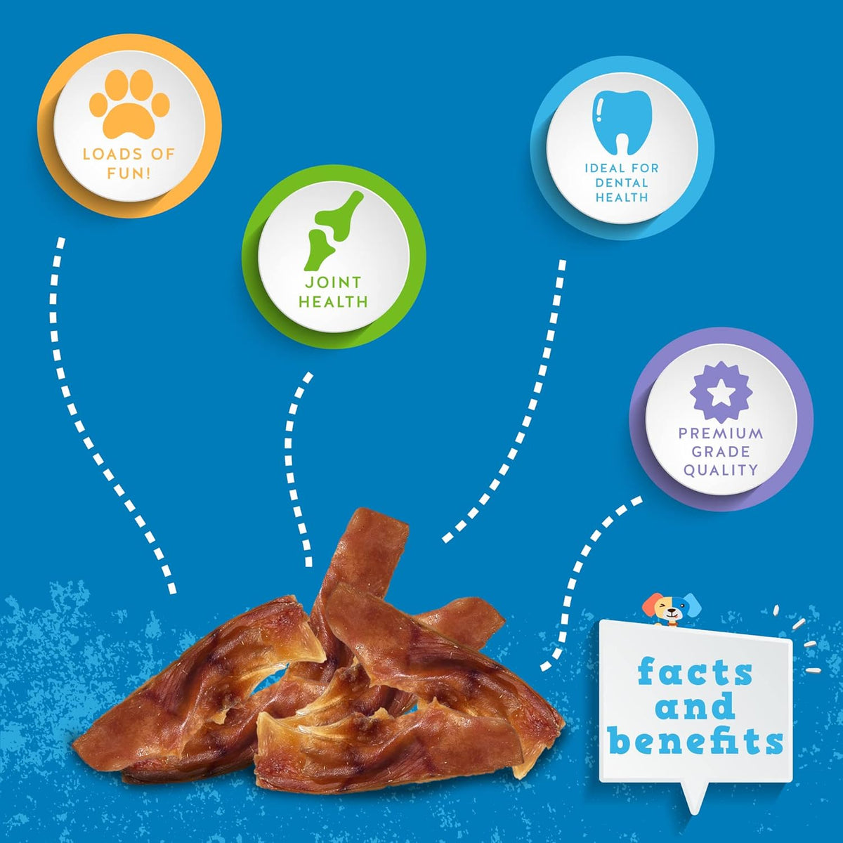 Pig Ears Slivers (1lb) Natural Dog Chews Pork Dog Treats K709553