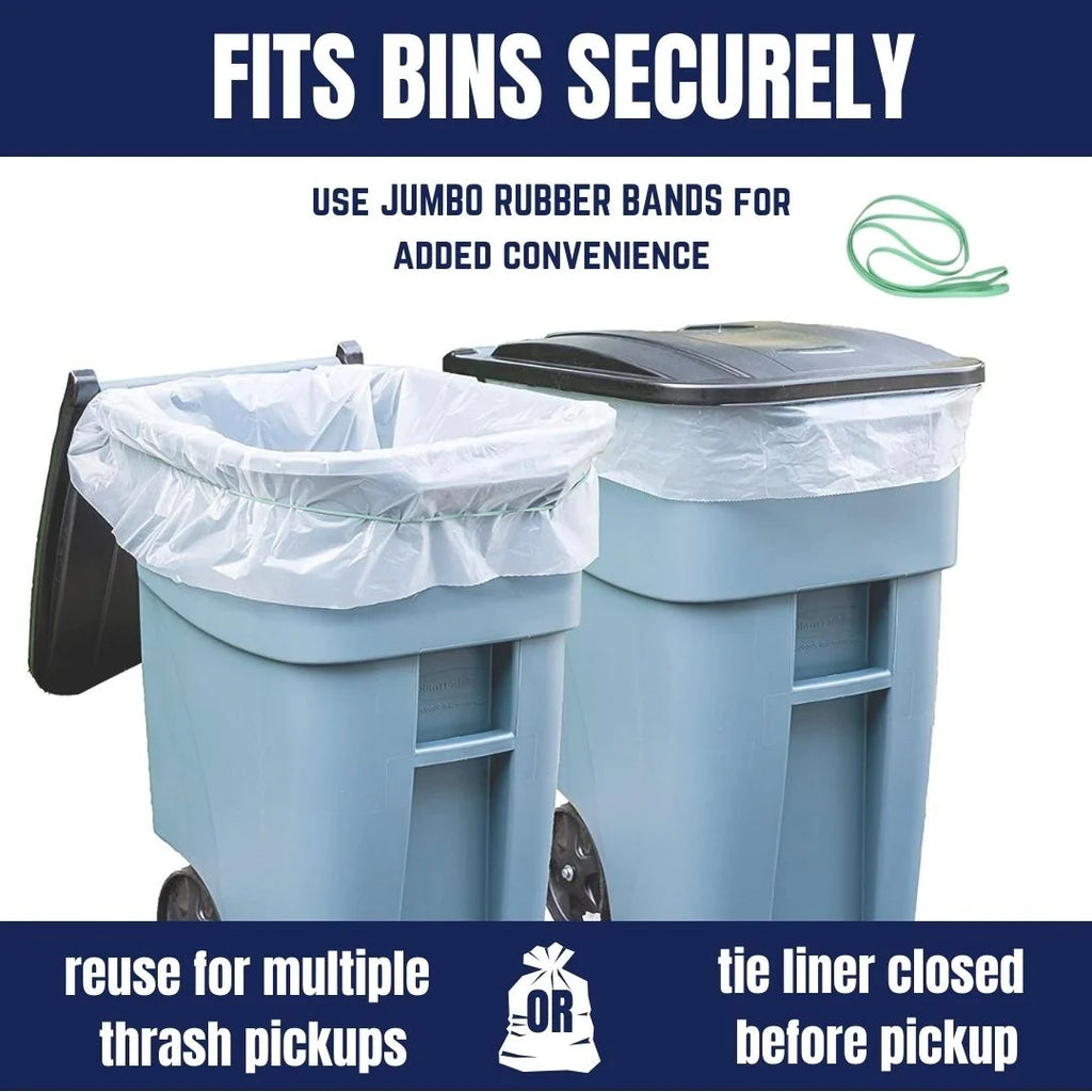 50 Count Black Trash Bags on Rolls T303