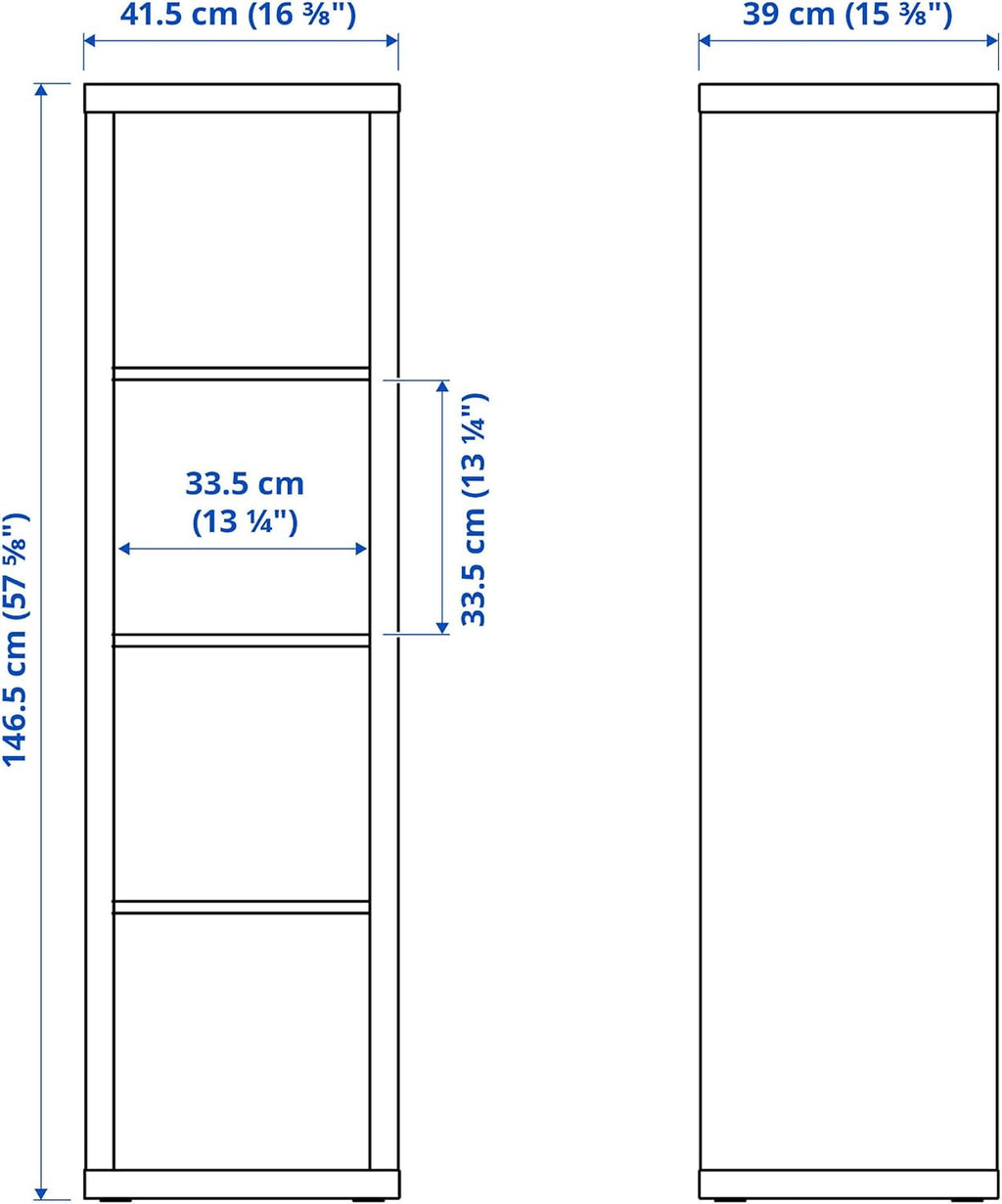 White Stained Oak Effect 4 Shelf Shelving Unit X495