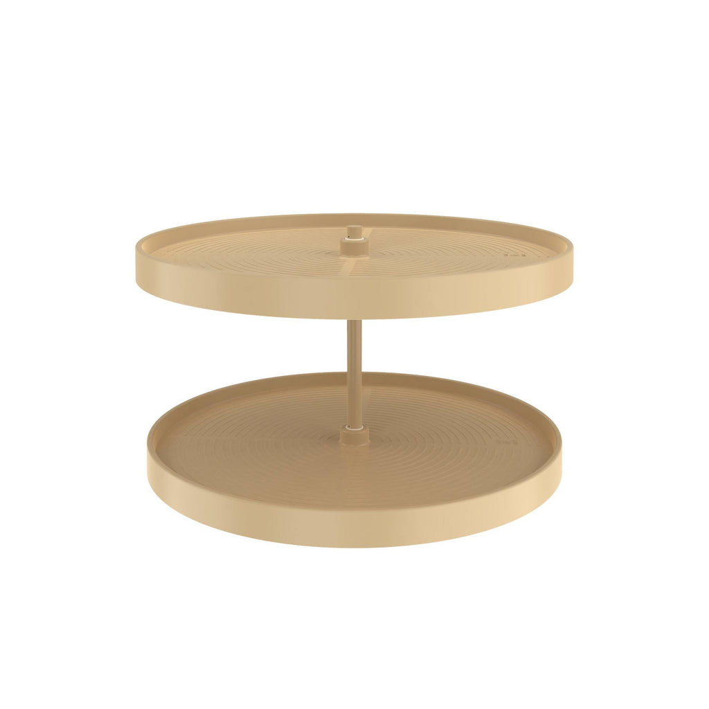 28x22 Almond Polymer Lazy Susan 2-Shelf U516160