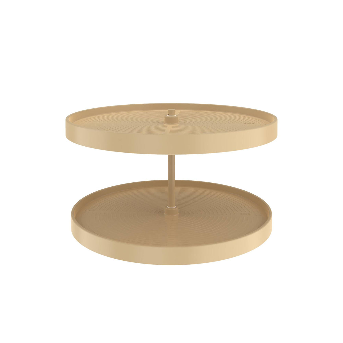 28x22 Almond Polymer Lazy Susan 2-Shelf U516160