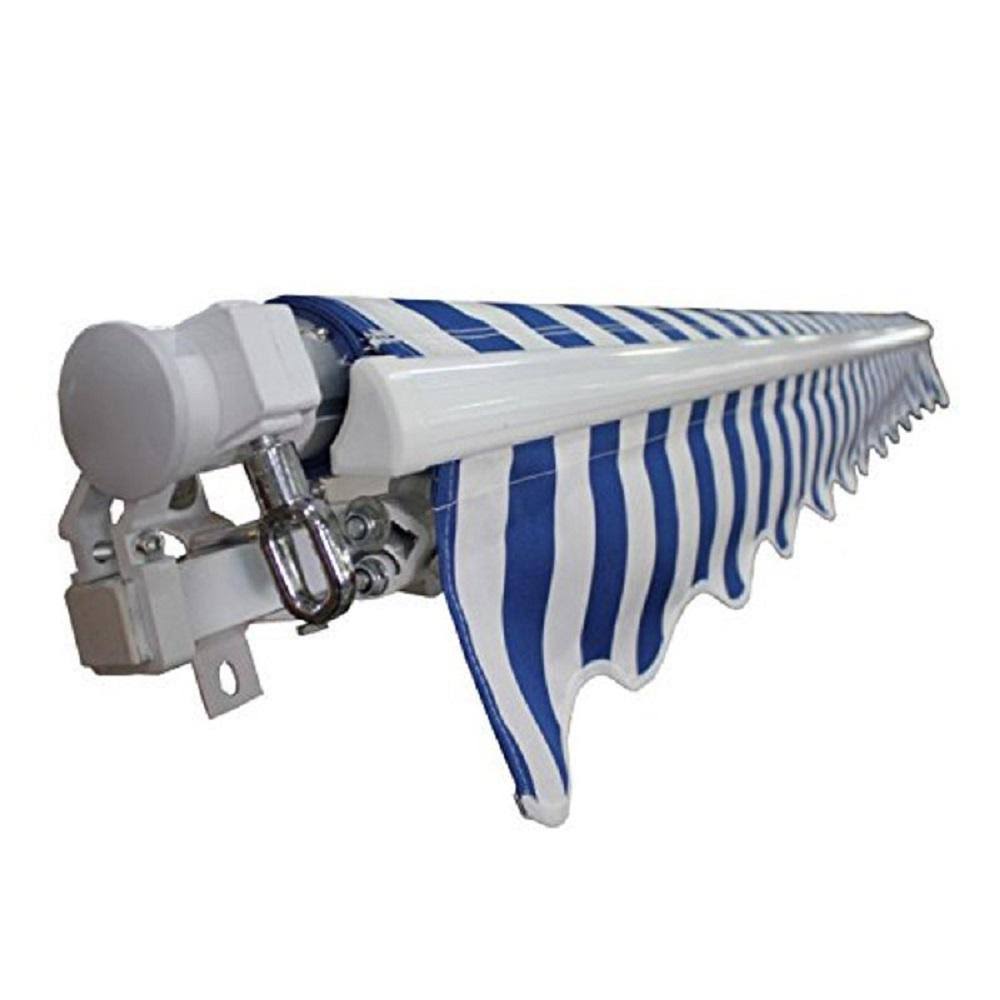 Blue/White Patio Awning Canopy RV Tent O272023