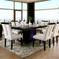 Black & White Solid Wood Dining Room Set 8pcs L911