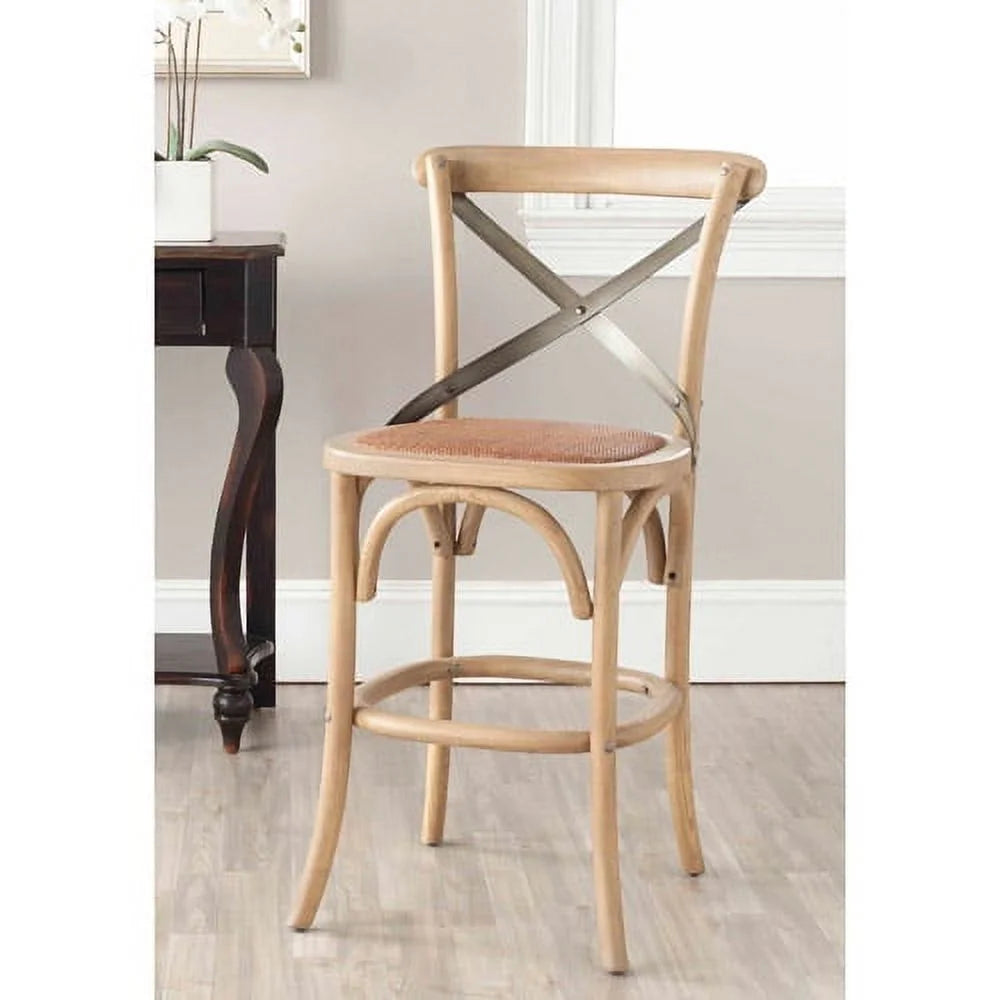 Rustic Counter Stool with Footrest A7201