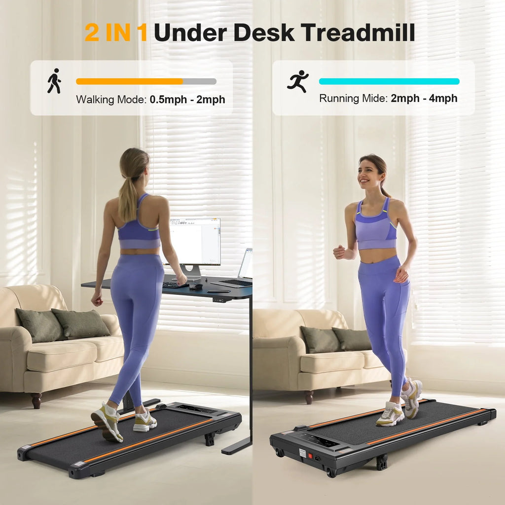 2.5HP Walking Pad Under Desk Treadmill with Remote Control B726