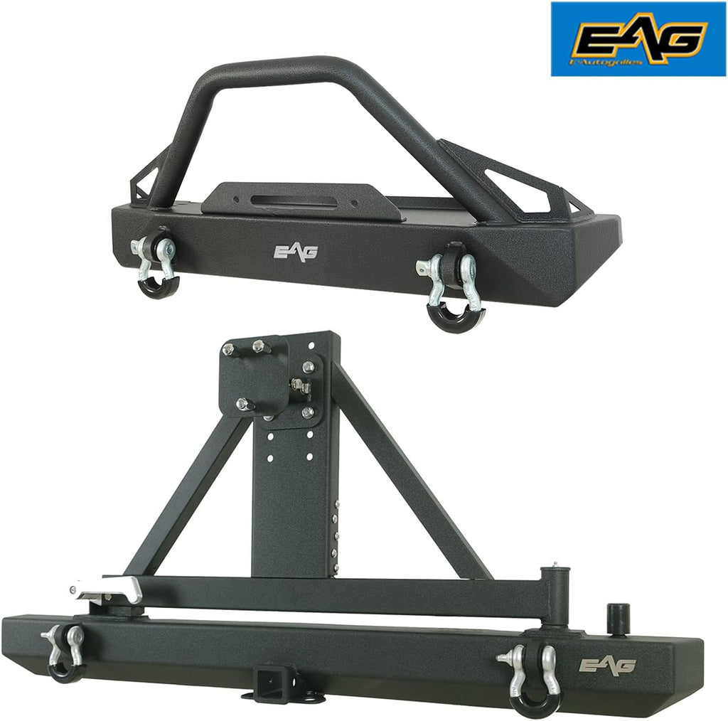 Front Winch Bumper and Rear Bumper with Assembled Tire Carrier D5909