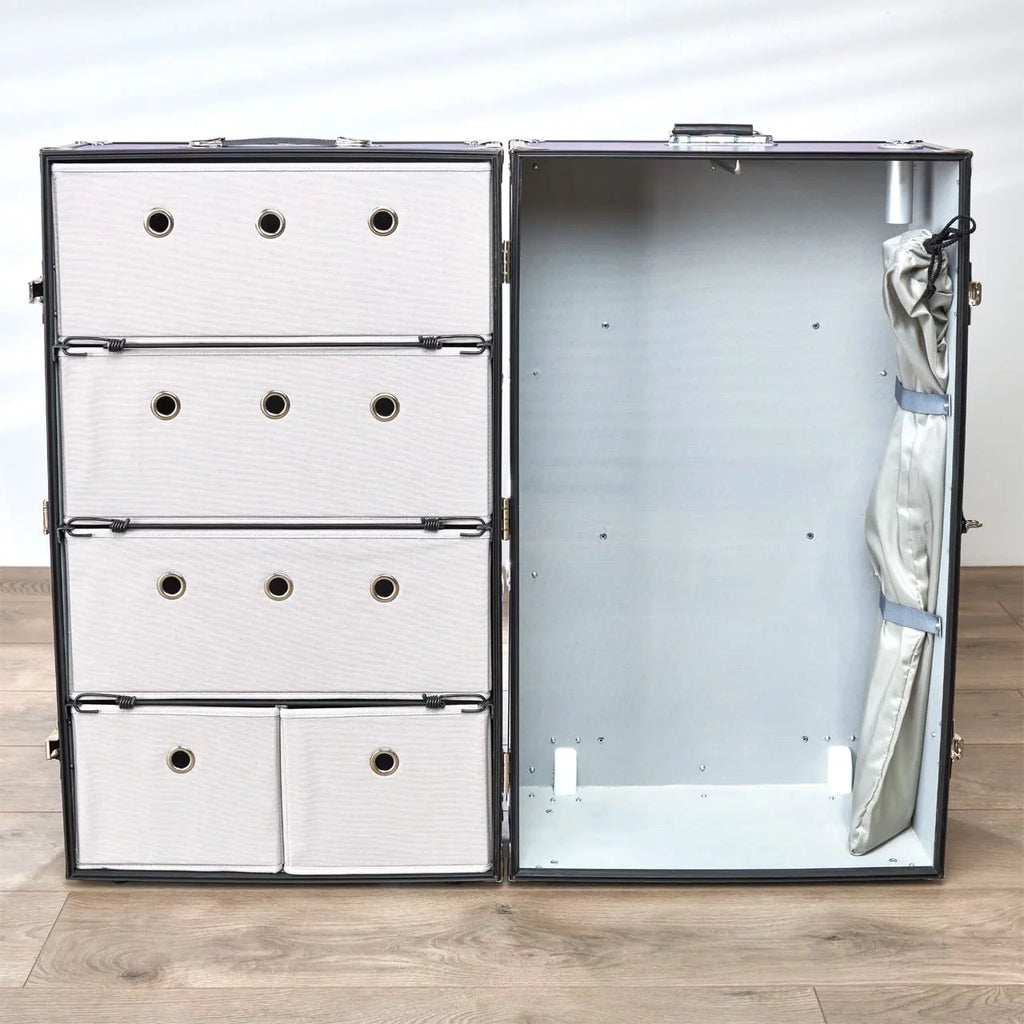 Forest Green Travel Trunk with Mounted Wheels X2961